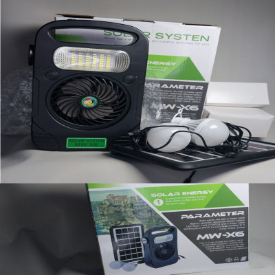 LED Lights Rechargeable 4000mah Solar Light Kit With Fan